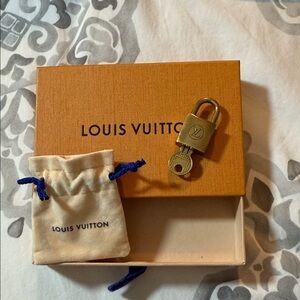 Vintage Louis Vuitton Gold Lock and Key Set